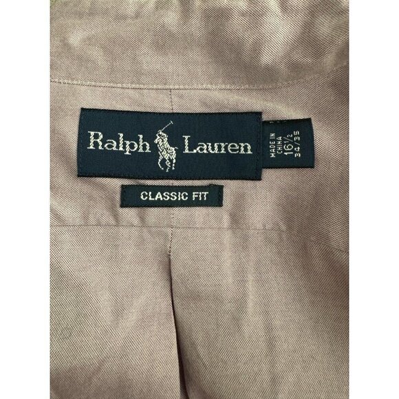 Polo Ralph Lauren Purple Classic Solid Button-Down Oxford Shirt Mens Size 16.5 - Picture 6 of 6
